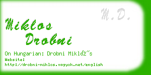 miklos drobni business card